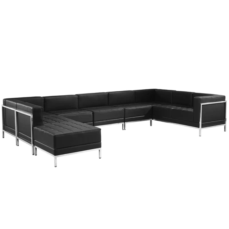 Ottoman RFG Neo, square, eco leather, 700 x 700 x 450 mm, black