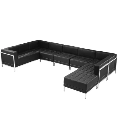 Ottoman RFG Neo, square, eco leather, 700 x 700 x 450 mm, black