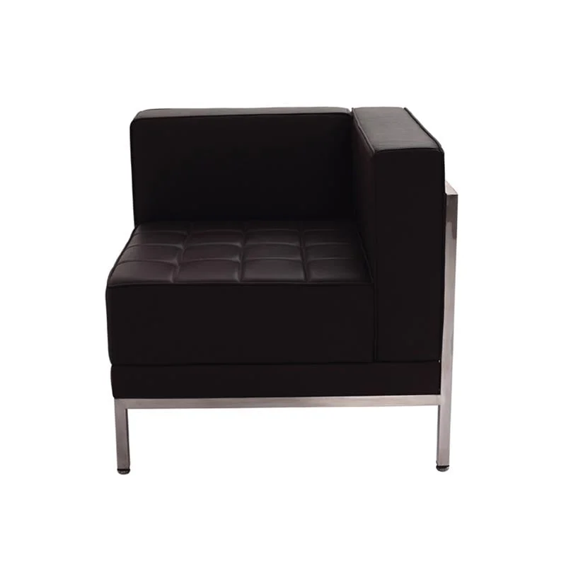 Corner module RFG Neo, eco leather, 720 x 720 x 700 mm, black left