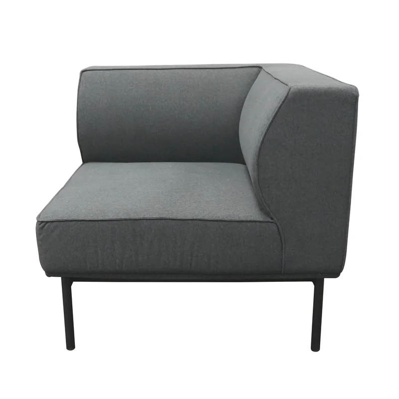 Модул RFG Klark, ъглов, текстил, 800 х 800 х 720 mm, сив