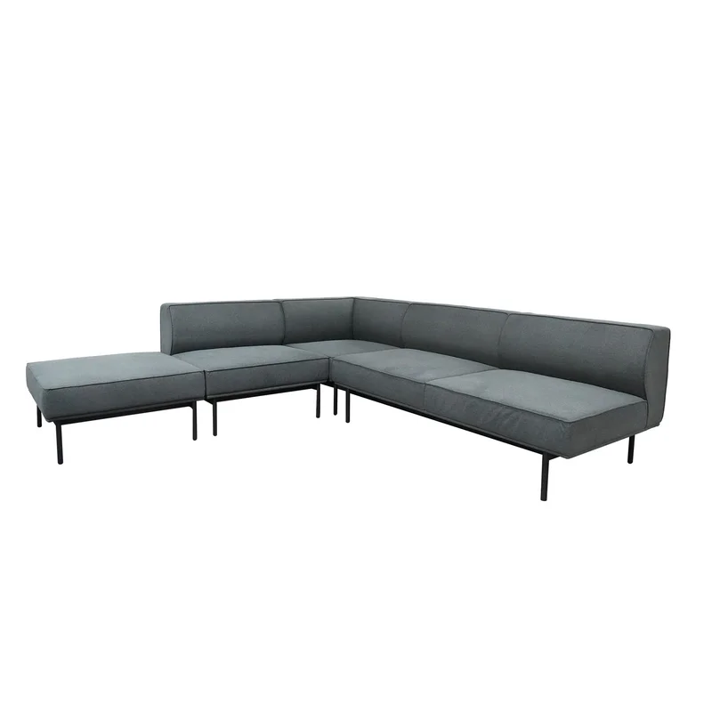 Модул RFG Klark, ъглов, текстил, 800 х 800 х 720 mm, сив