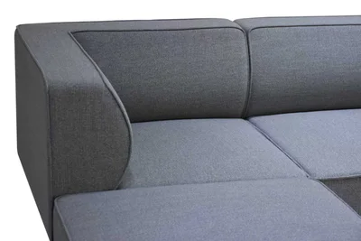 Модул RFG Klark, ъглов, текстил, 800 х 800 х 720 mm, сив