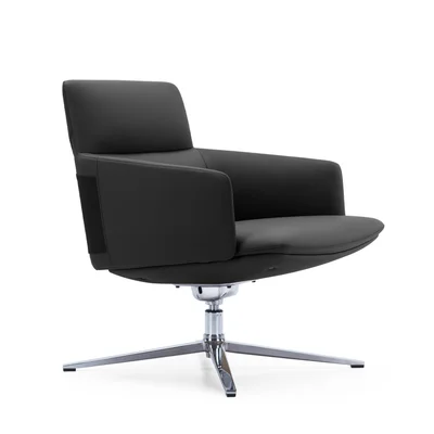RFG Armchair Ray, eco-leather, black
