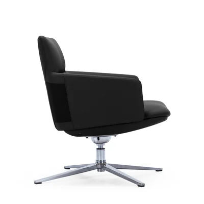 RFG Armchair Ray, eco-leather, black