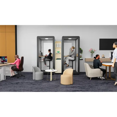 RFG Soundproof acoustic booth Flexi One, 1050 x 1050 x 2240 mm, grey