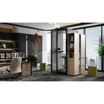 RFG Soundproof acoustic booth Flexi One, 1050 x 1050 x 2240 mm, grey