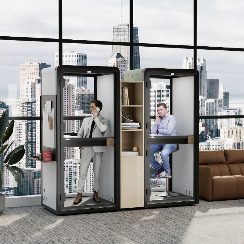 RFG Soundproof acoustic booth Flexi One, 1050 x 1050 x 2240 mm, grey