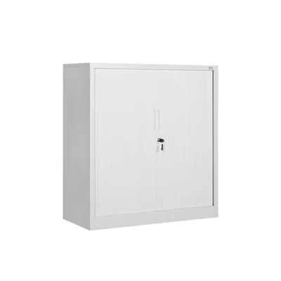 RFG Cabinet, metal, with rolling door, 100 x 45 x 109 cm, white
