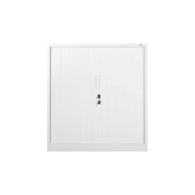 RFG Cabinet, metal, with rolling door, 100 x 45 x 109 cm, white