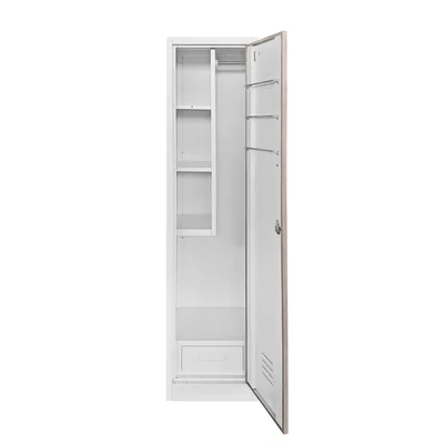 Шкаф RFG, за препарати, метален, 400 х 400 х 1800 mm, кехлибарен дъб и бяло