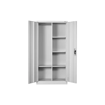 RFG Wardrobe, metal, 4 shelves, 90 x 45 x 185 cm, grey