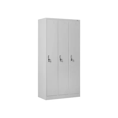 RFG Wardrobe, metal, triple, 90 x 45 x 185 cm, grey
