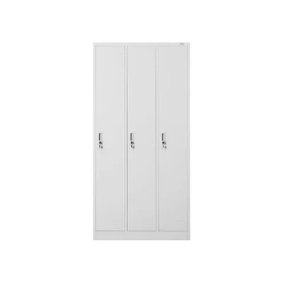 RFG Wardrobe, metal, triple, 90 x 45 x 185 cm, grey