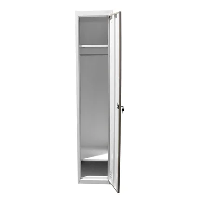 Гардероб RFG, единичен, метален, 380 х 450 х 1850 mm, кехлибарен дъб и бяло