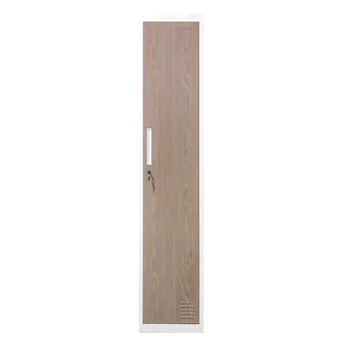 Гардероб RFG, единичен, метален, 380 х 450 х 1850 mm, кехлибарен дъб и бяло