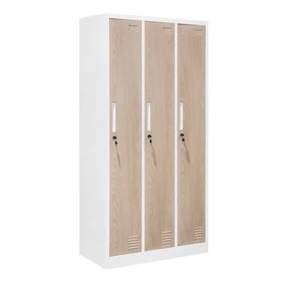 RFG Locker, triple, metal, 900 ? 450 ? 1850 mm, amber oak & white