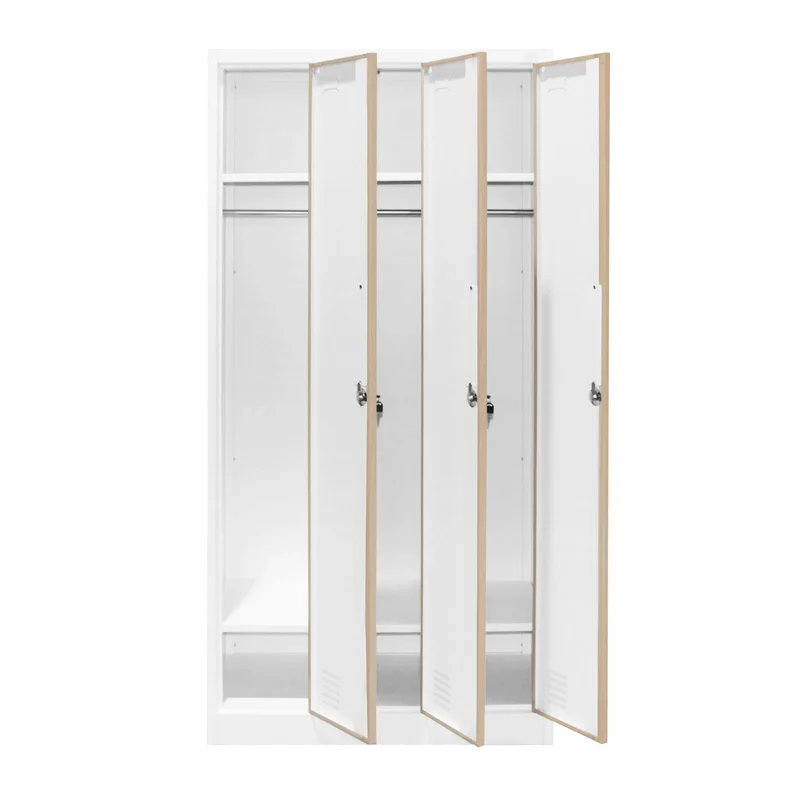RFG Locker, triple, metal, 900 ? 450 ? 1850 mm, amber oak & white