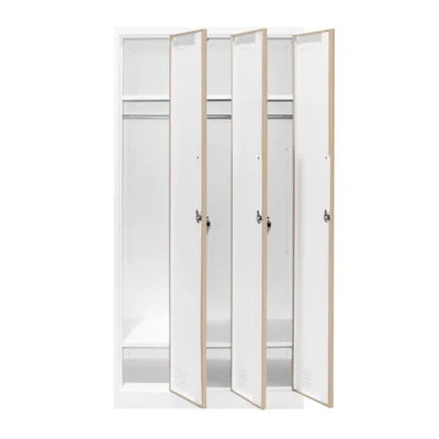 RFG Locker, triple, metal, 900 ? 450 ? 1850 mm, amber oak & white