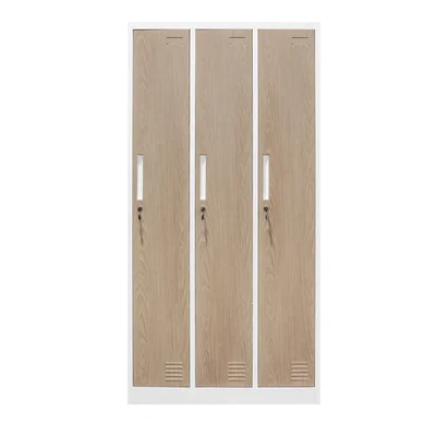 RFG Locker, triple, metal, 900 ? 450 ? 1850 mm, amber oak & white