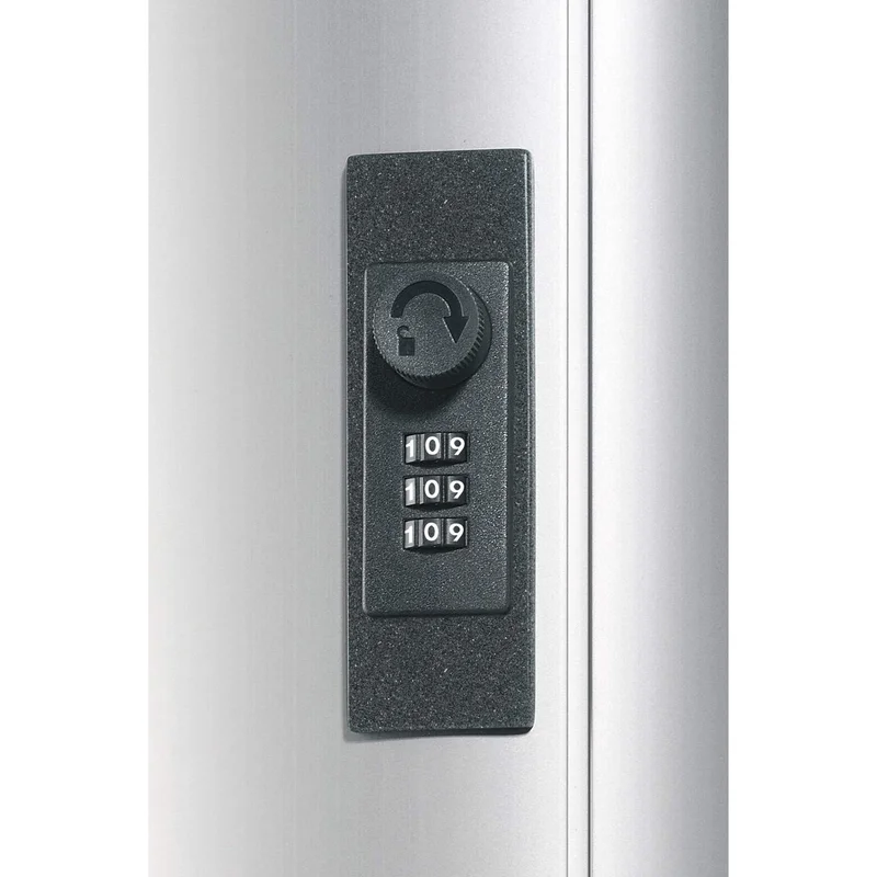 Durable Key cabinet for 18 keys, with code, metal, silver