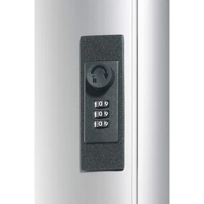 Durable Key cabinet for 18 keys, with code, metal, silver