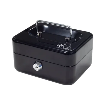 RFG Cash box for money and valuables, 15 cm, metal, black