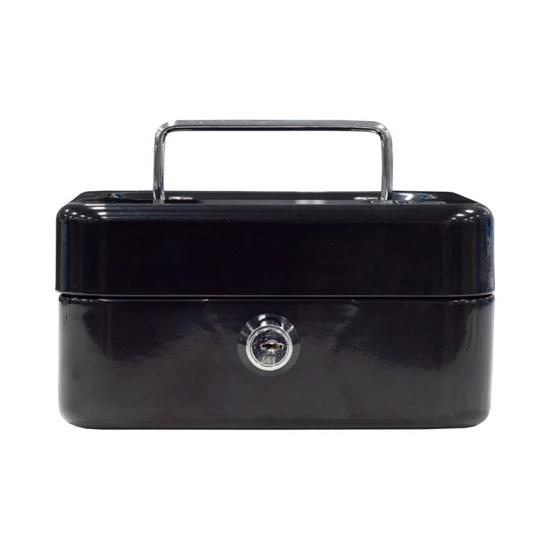 RFG Cash box for money and valuables, 15 cm, metal, black