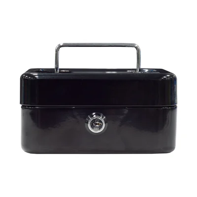 RFG Cash box for money and valuables, 15 cm, metal, black