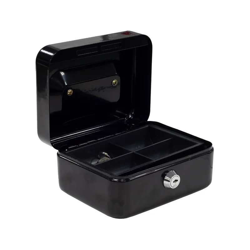 RFG Cash box for money and valuables, 15 cm, metal, black