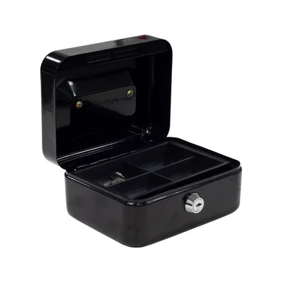 RFG Cash box for money and valuables, 15 cm, metal, black