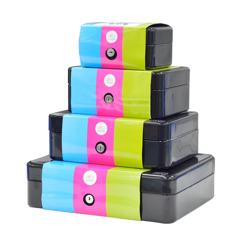 RFG Cash box for money and valuables, 15 cm, metal, black