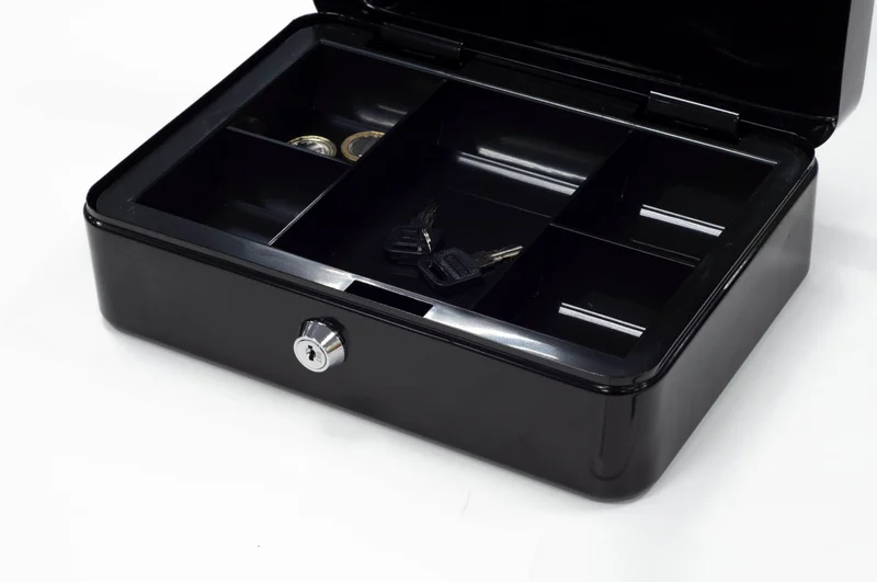 RFG Cash box, valuables, 20 cm, metal, black