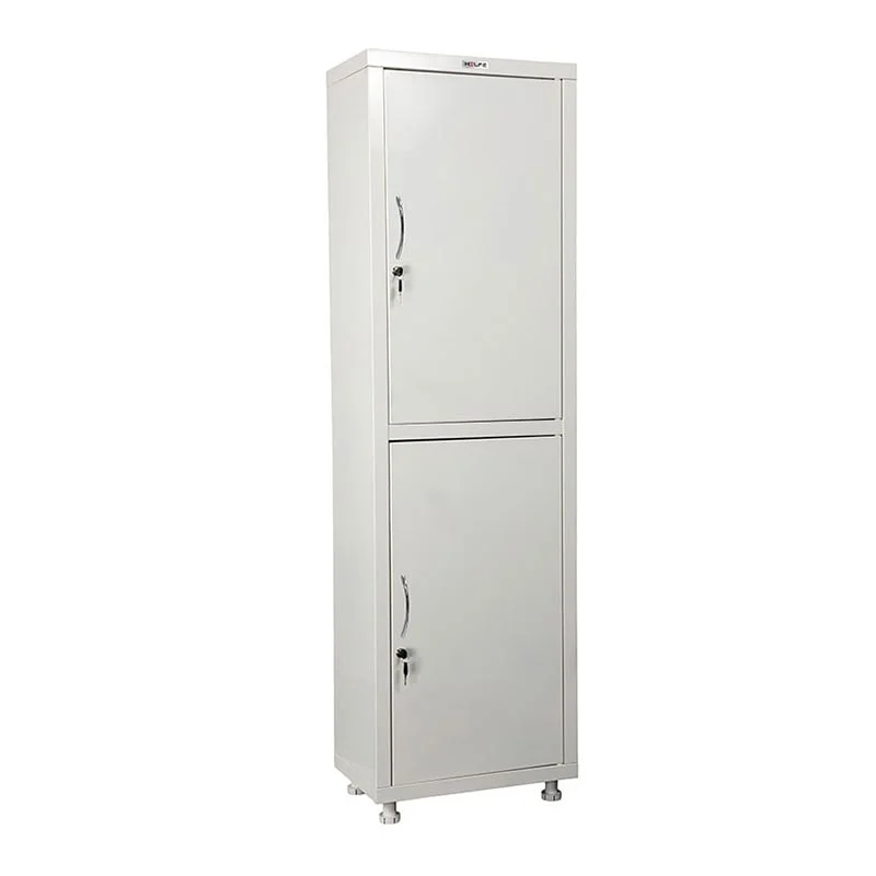 Cabinet, medical, 500 x 320 x 1650-1750 mm, white metal