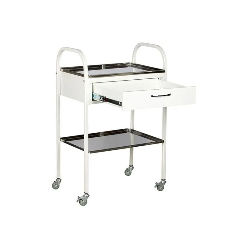 Trolley, manipulative, with drawer