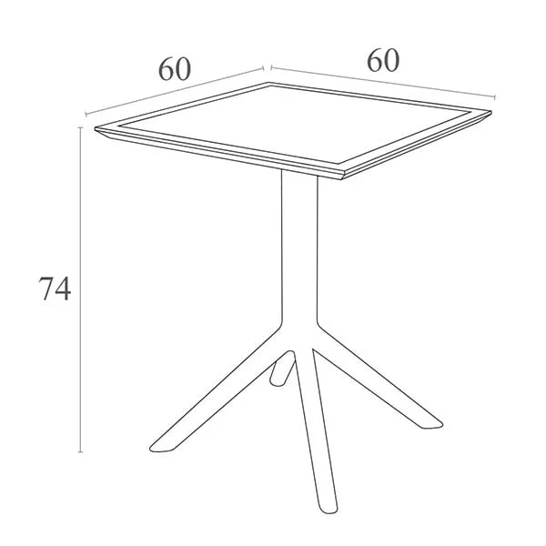 RFG Table Folding, foldable, plastic, black