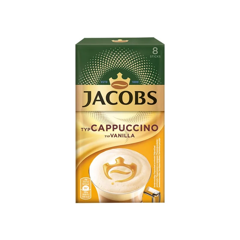 Jacobs Instant coffee Cappuccino vanilla, sachet, 15 g, 8 pcs