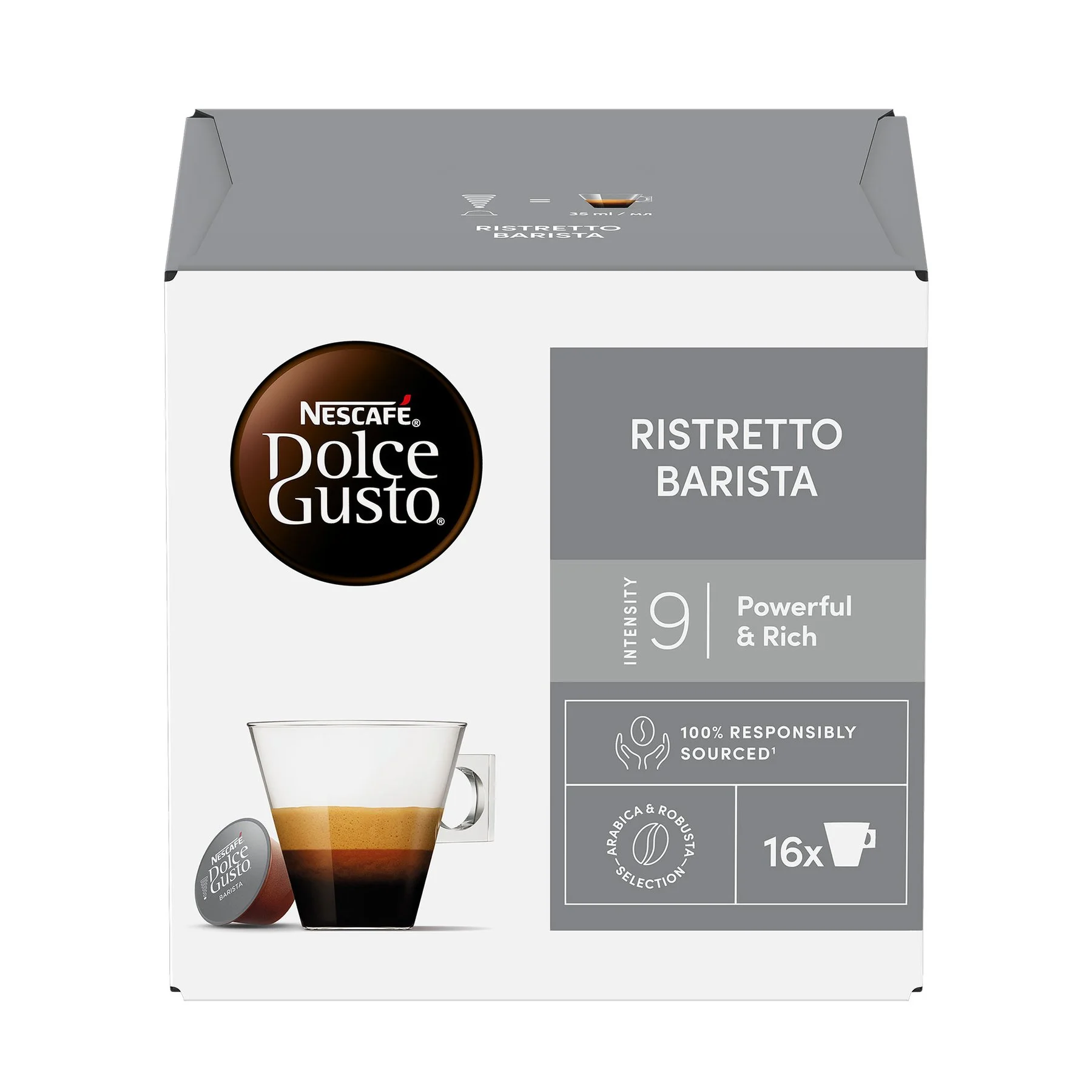 Nescafe Dolce Gusto Coffee Capsule Ristretto Barista, 16 pcs