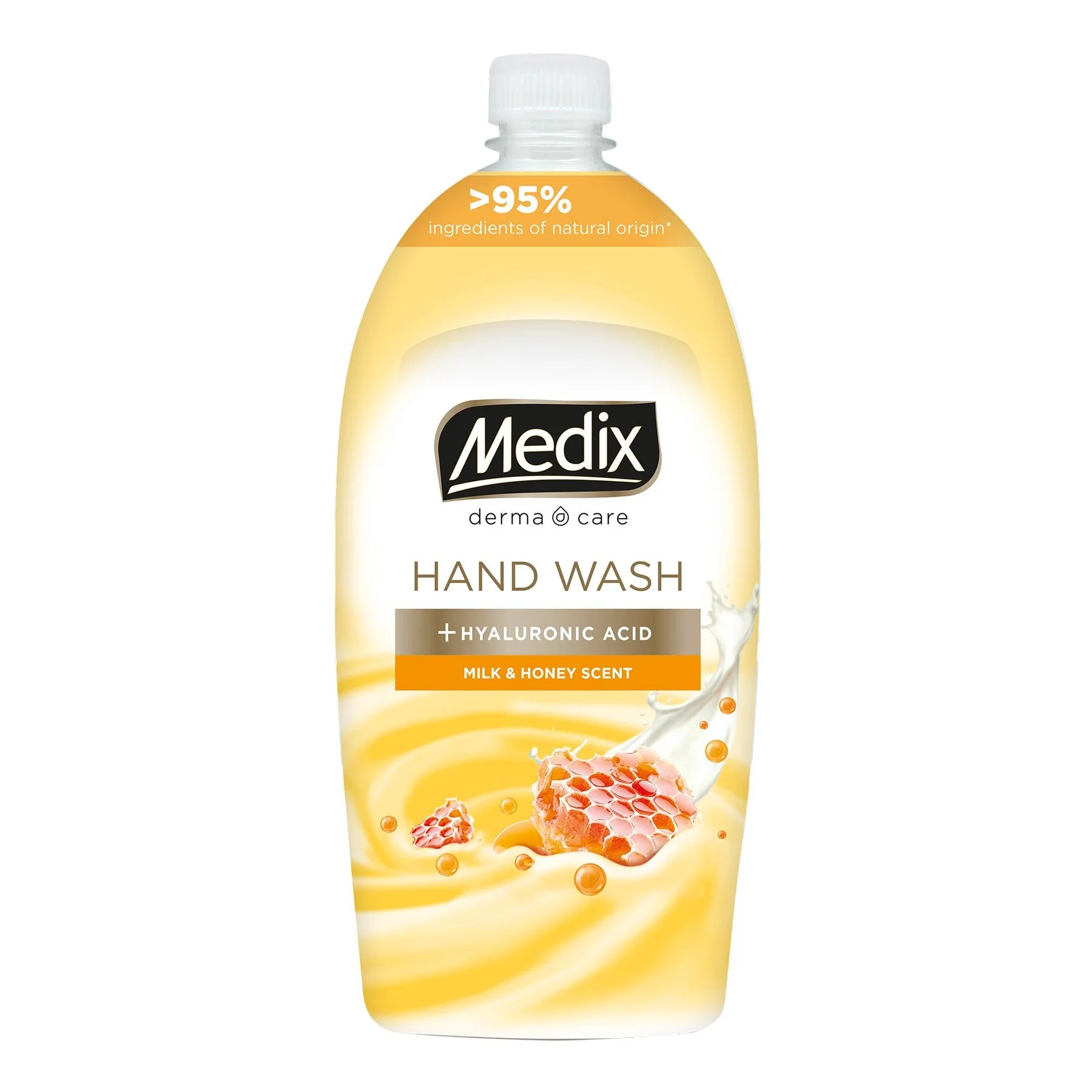 Liquid soap Medix Cream Milk & Honey, filler, 800 ml, orange