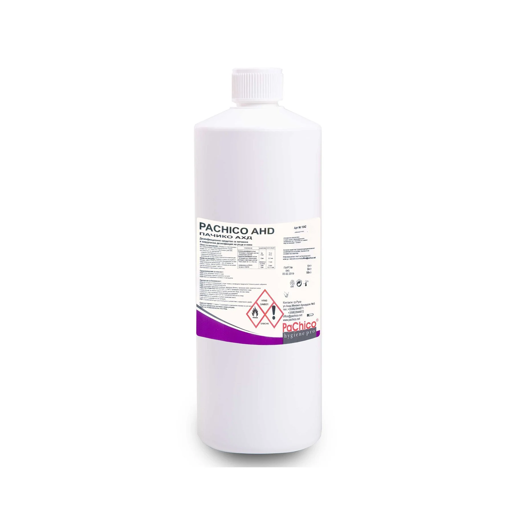 Disinfectant detergent for hands PaChico, AHD, professional, 1 L