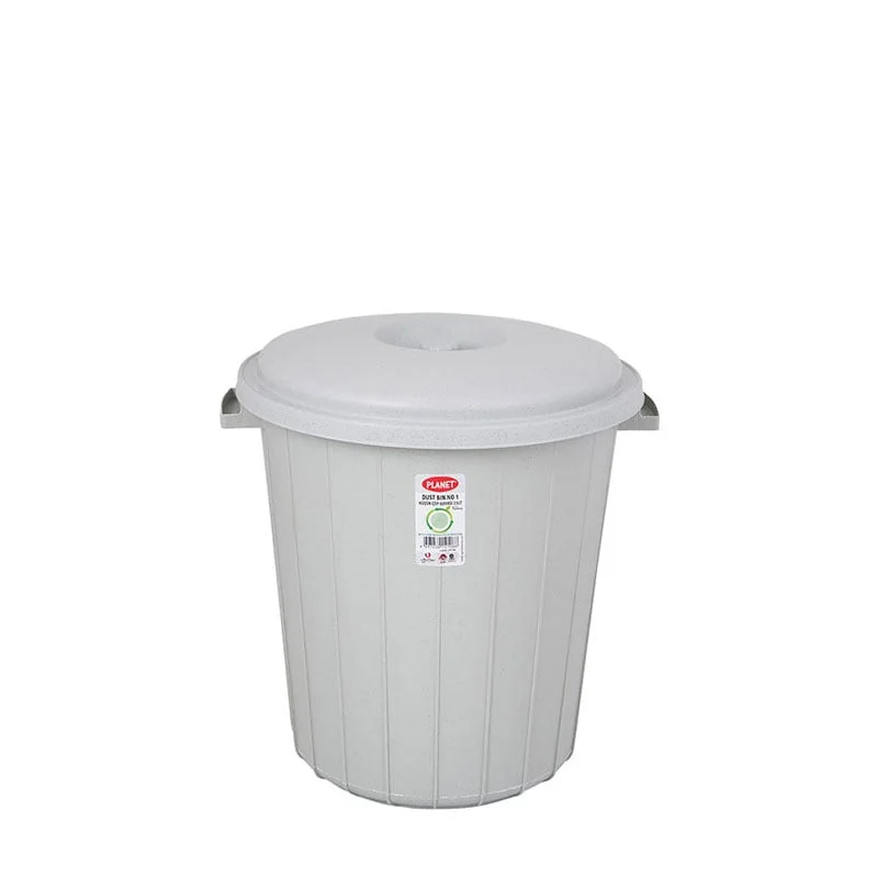 Basket Planet with lid UP108, 25 L, gray, 34.5 х 34.5 х 36.3 cm