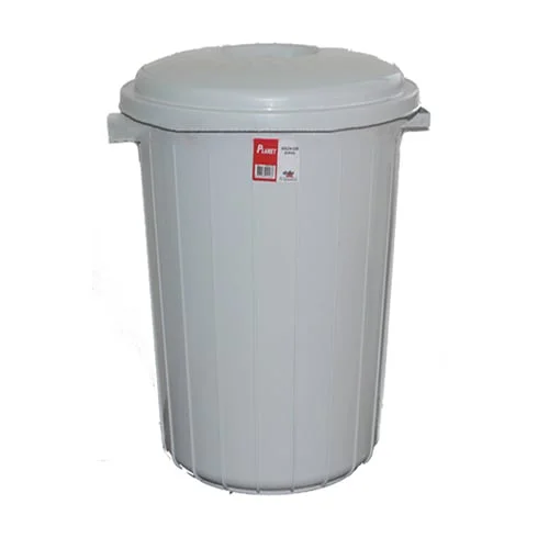 Bin Planet with lid UP104, 50 L, gray