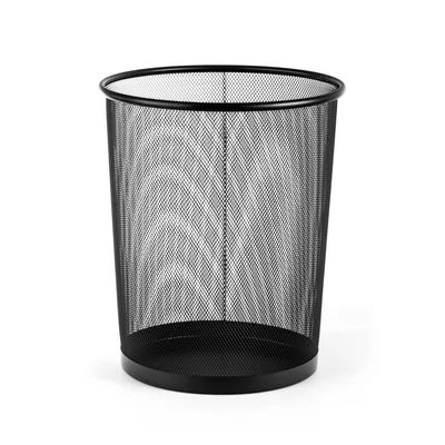 Wastebasket for paper waste Office 1, metal, mesh, 20 L, black, 29.5 x 35 cm