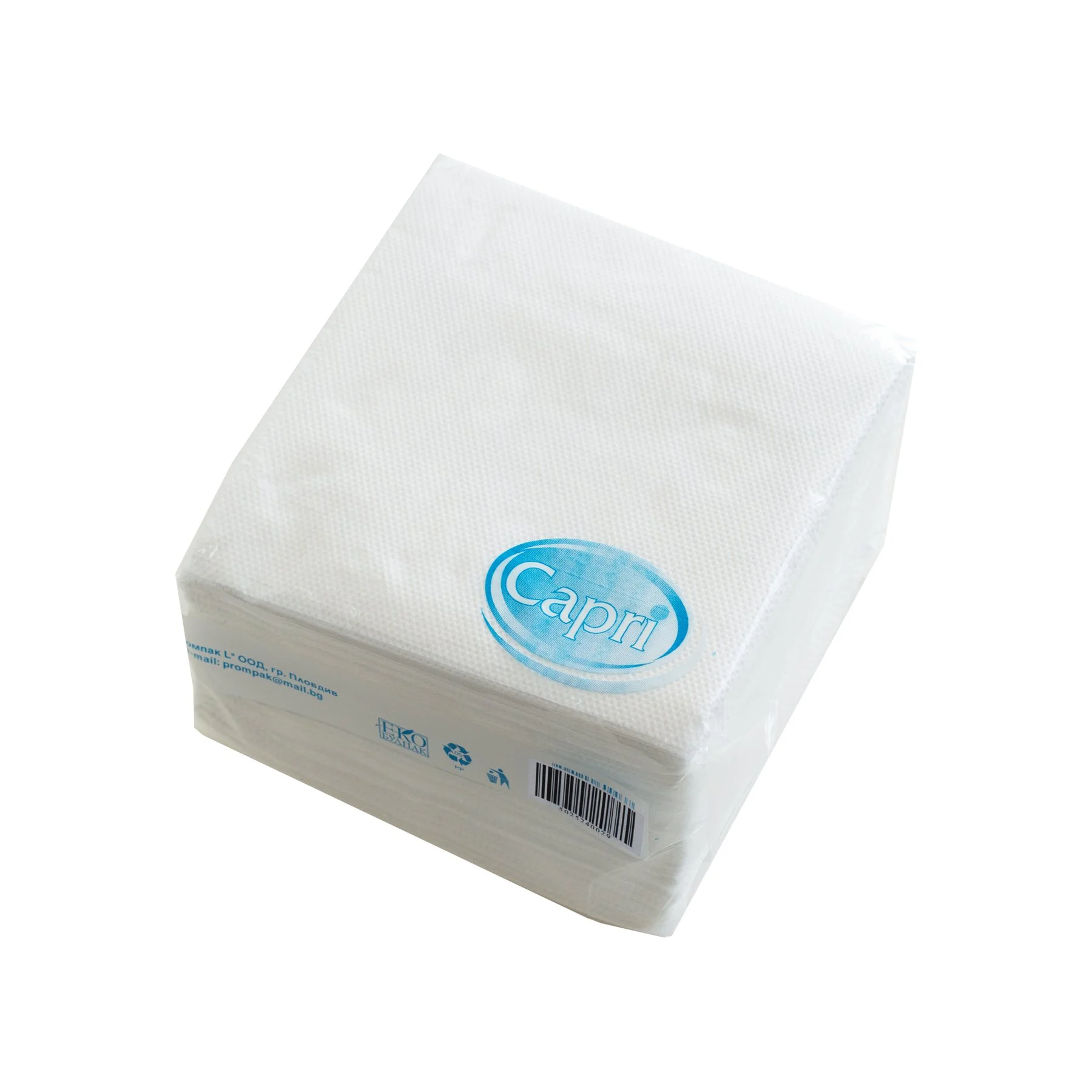 Napkins, 33 x 33 cm, single-ply, white, 100 counts
