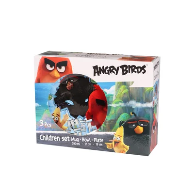 Disney Set cup, plate and bowl Angry Birds, porcelain