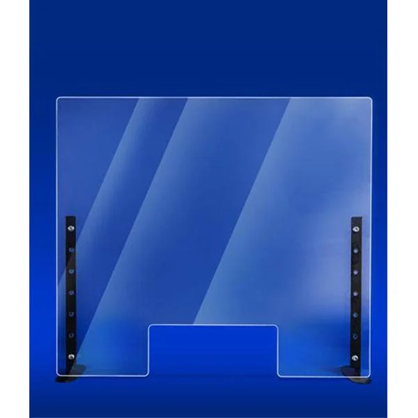 Protective screen, with metal holders, 730 x 650 mm