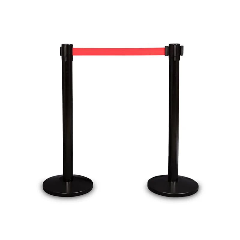 Boundary peg, black, with red tape, 235 cm, width 320 mm, height 920 mm