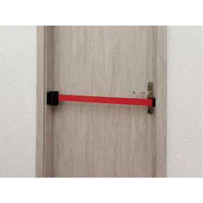 Tape for limiting peg, for wall mounting, 200 cm, black, width 45 mm