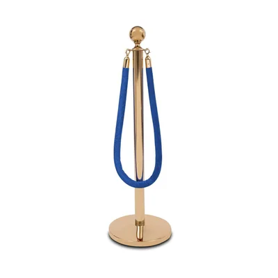 Rope with golden clasp Velor, 160 cm, blue