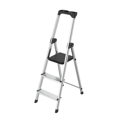 Ladder Twin, aluminum, 2+1 steps