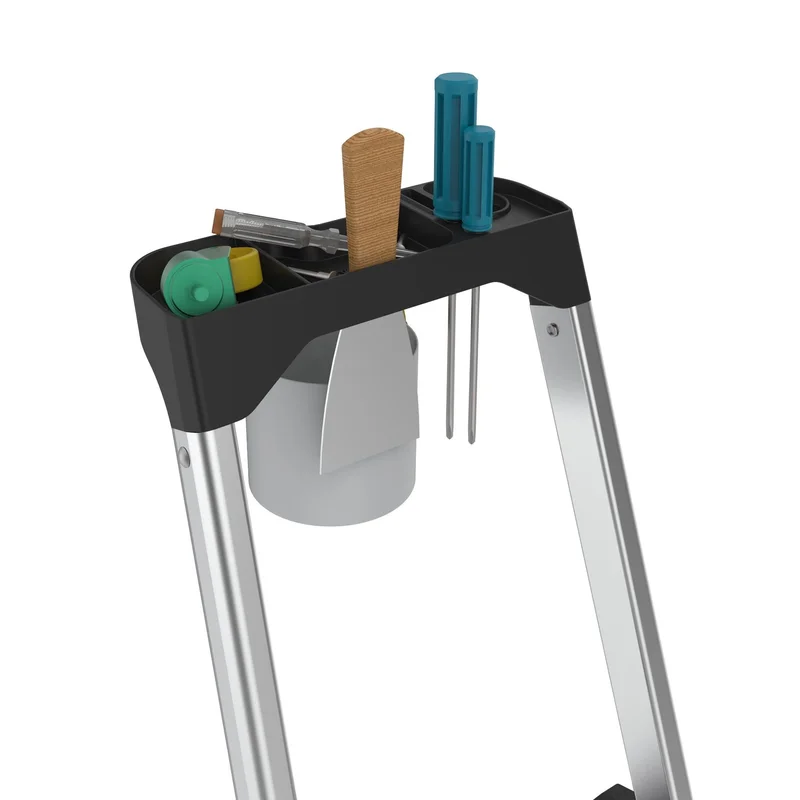 Ladder Twin, aluminum, 3+1 steps
